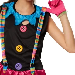 tectake® Mädchenkostüm Crazy New Wave Clown