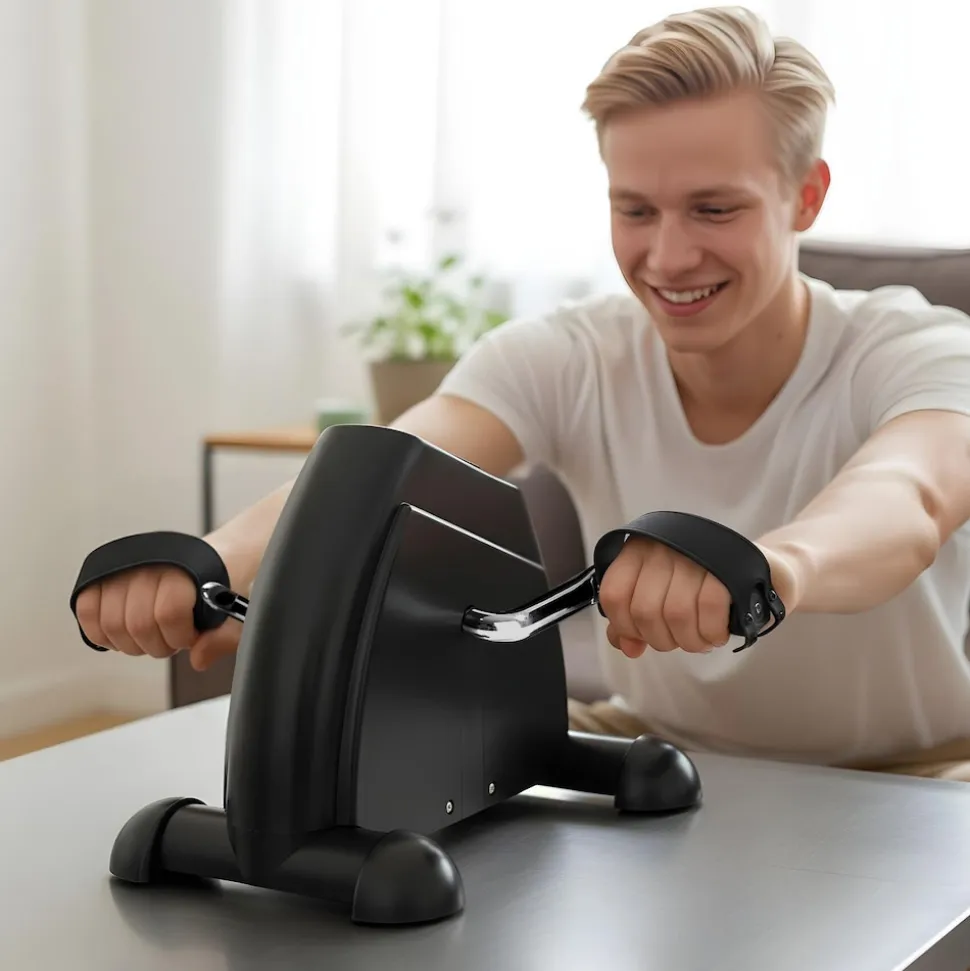 tectake® Mini Bike, Für Beine und Arme, einstellbarer Widerstand, leicht und platzsparend, inklusive Trainingscomputer