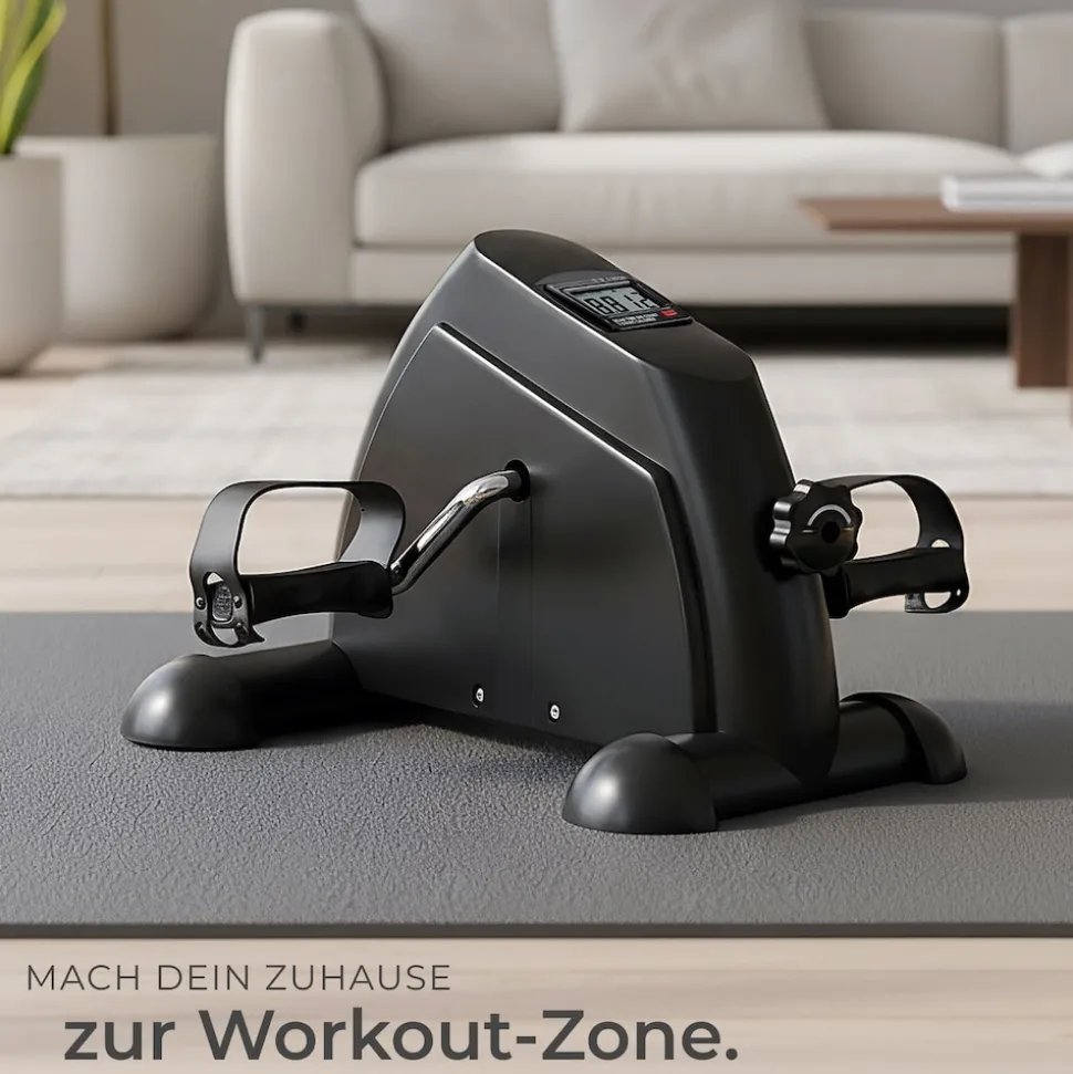 tectake® Mini Bike, Für Beine und Arme, einstellbarer Widerstand, leicht und platzsparend, inklusive Trainingscomputer
