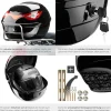 tectake® Motorradkoffer, Volumen 22 l, für Mofas, Roller, Motorräder und Quads, großer Reflektor
