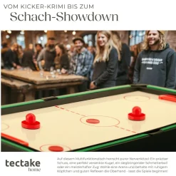 tectake® Multifunktionaler Spieltisch, 15in1, strapazierfähiges MDF, 125 x 123 x 83 cm