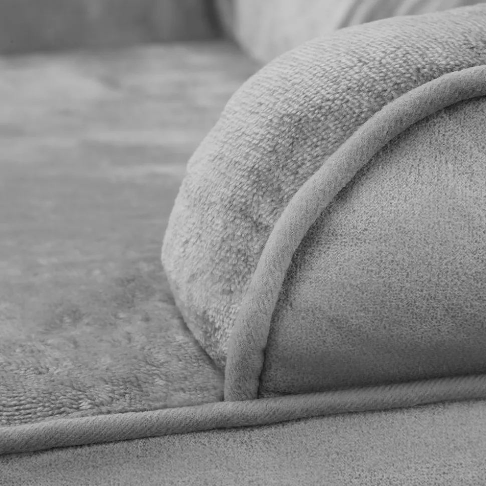 tectake® Orthopädisches Hundebett, mit abnehmbarem, wasserdichtem Plüschbezug, rutschfeste Unterseite, waschbar