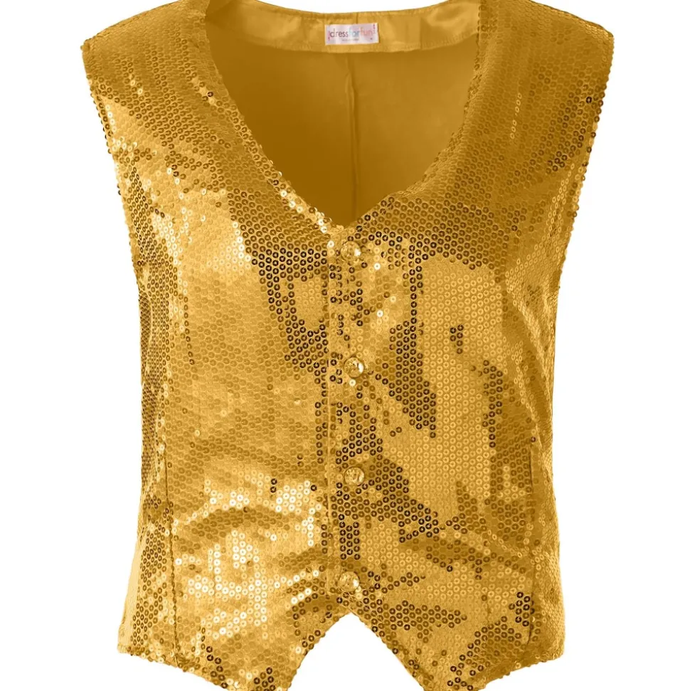 tectake® Pailletten-Weste Herren