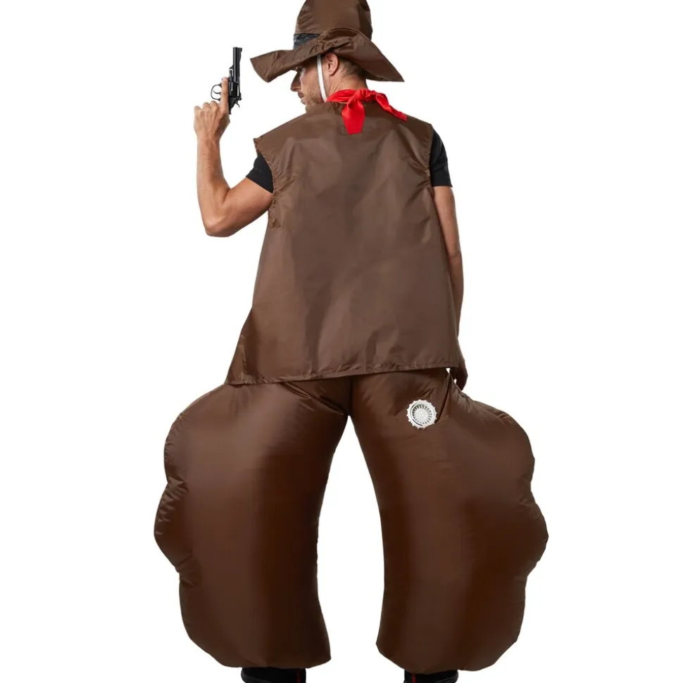 tectake® Selbstaufblasbares Kostüm Cowboy