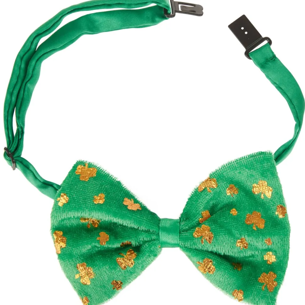 tectake® St. Patrick’s Day Fliege mit Kleeblättern