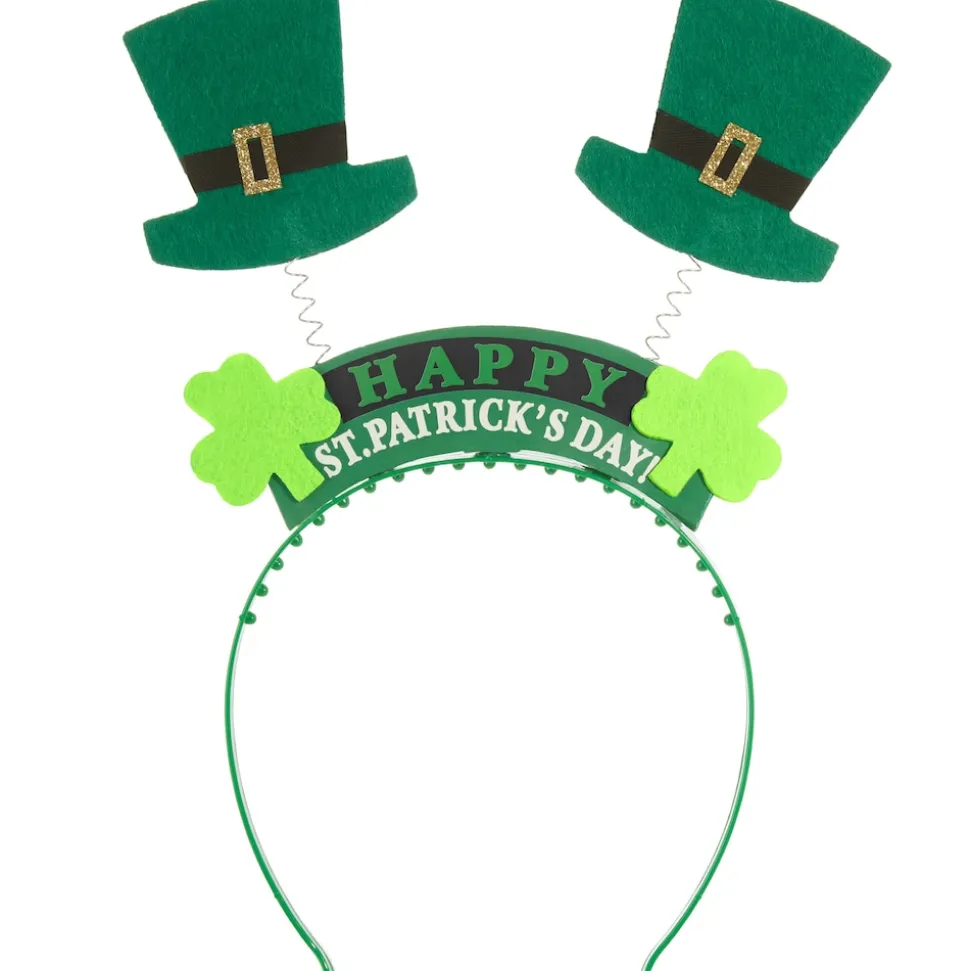 tectake® St. Patrick’s Day Kopfschmuck Schriftzug mit Zylindern