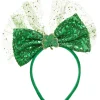 tectake® St. Patrick’s Day Kopfschmuck Schleife mit Pailletten