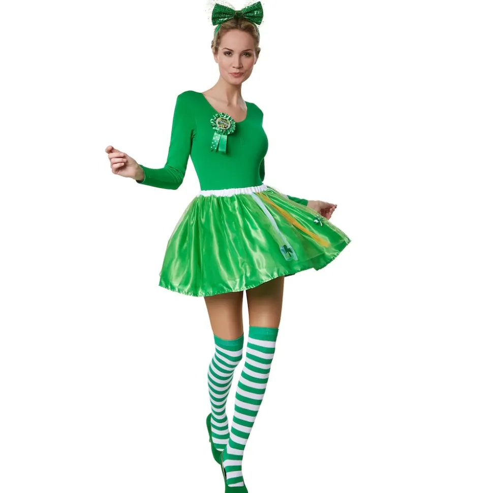 tectake® St. Patrick’s Day Kopfschmuck Schleife mit Pailletten