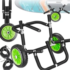 tectake® Surfboard Transportwagen, klappbar, für bis zu 2 Boards, Schaumstoffpolsterung, inkl. 2 Sicherungsgurte, 62 x 53 x 49 cm