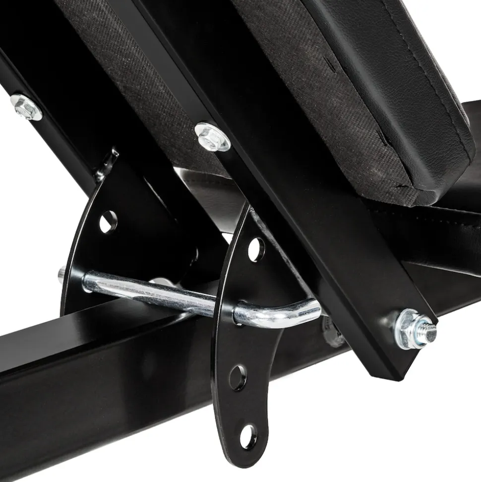 tectake® Trainingsbank, klappbar, gepolstert mit Kunstlederbezug, rutschfest, 125 x 34 x 129 cm
