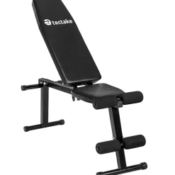 tectake® Trainingsbank, klappbar, gepolstert mit Kunstlederbezug, rutschfest, 125 x 34 x 129 cm
