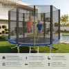 tectake® Trampolin, Ø 244 cm, GS zertifiziert, Randabdeckung, inklusive Einstiegsleiter