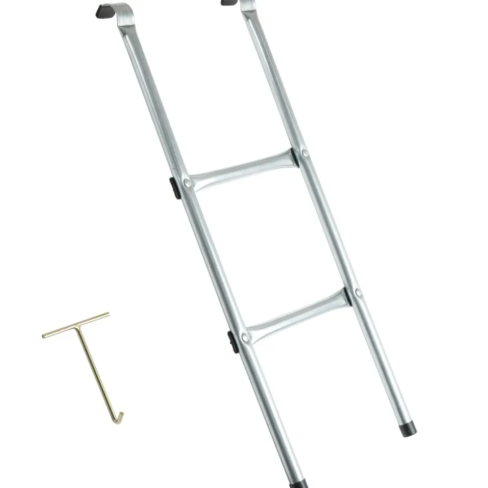 tectake® Trampolin, Ø 244 cm, GS zertifiziert, Randabdeckung, inklusive Einstiegsleiter