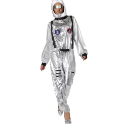 tectake® Unisexkostüm Astronaut mit Helm, Brille und Handschuhen