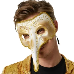 tectake® Venezianische Maske mit langer Nase und Verzierungen