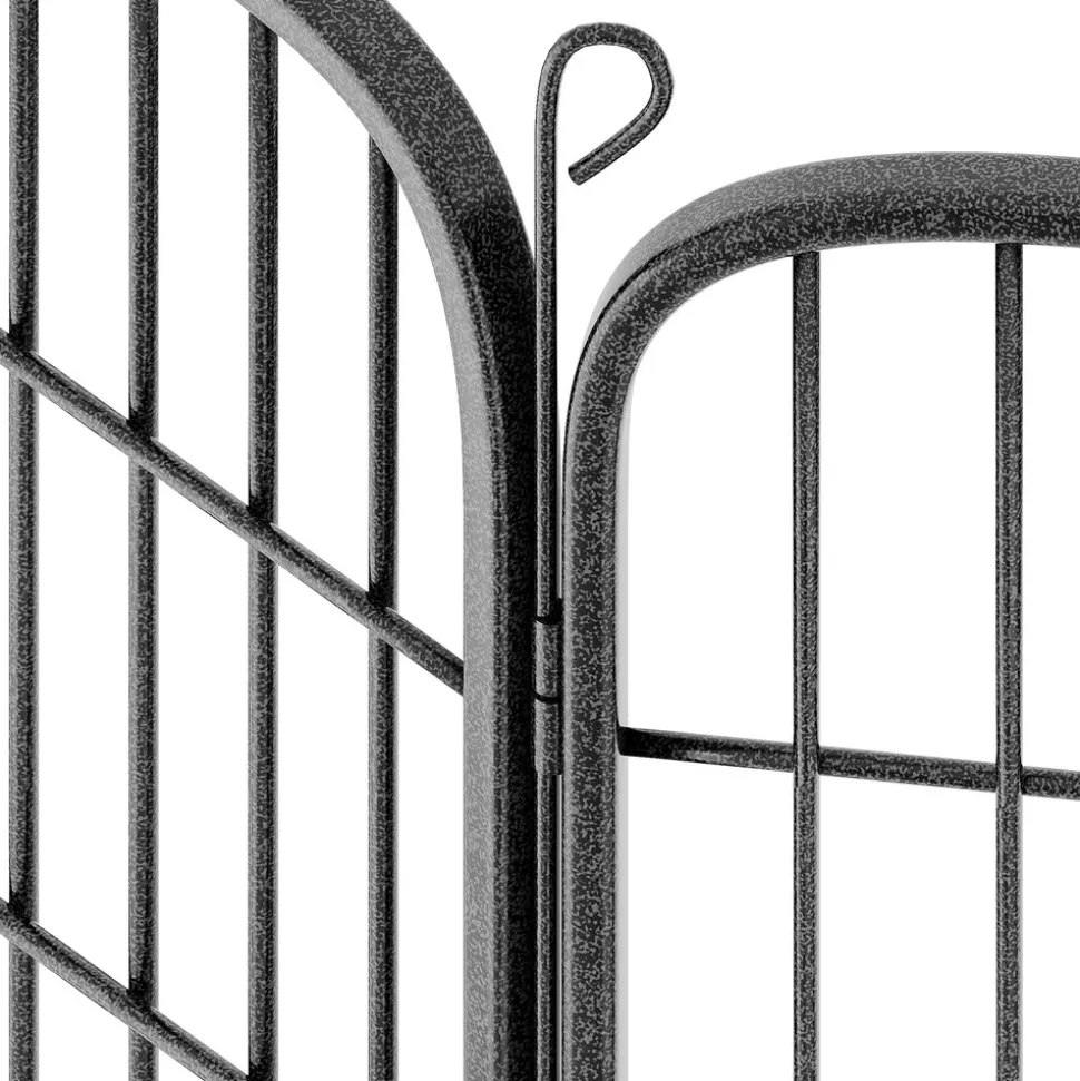 tectake® Welpenauslauf, 8-teilig, faltbar, abgerundete Ecken, einfache Montage, Bodenverankerung möglich