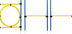 3-teiliges Agility Sprung-Set, mit 2 Hürden und Sprungreif
