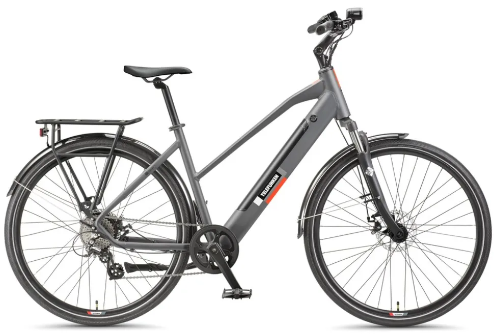 Telefunken Trekking E-Bike | Elektrofahrrad 28 Zoll | 8-Gang Kettenschaltung | Heckmotor 250W | 417,6Wh Akku | Pedelec XT490 Damen