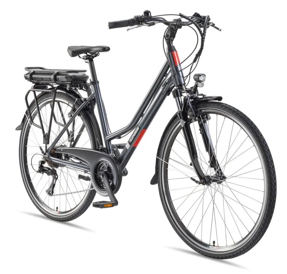 Telefunken Trekking E-Bike | Elektrofahrrad 28 Zoll | 21-Gang Kettenschaltung | Heckmotor 250W | 536,5Wh Akku | Pedelec XT485 Damen