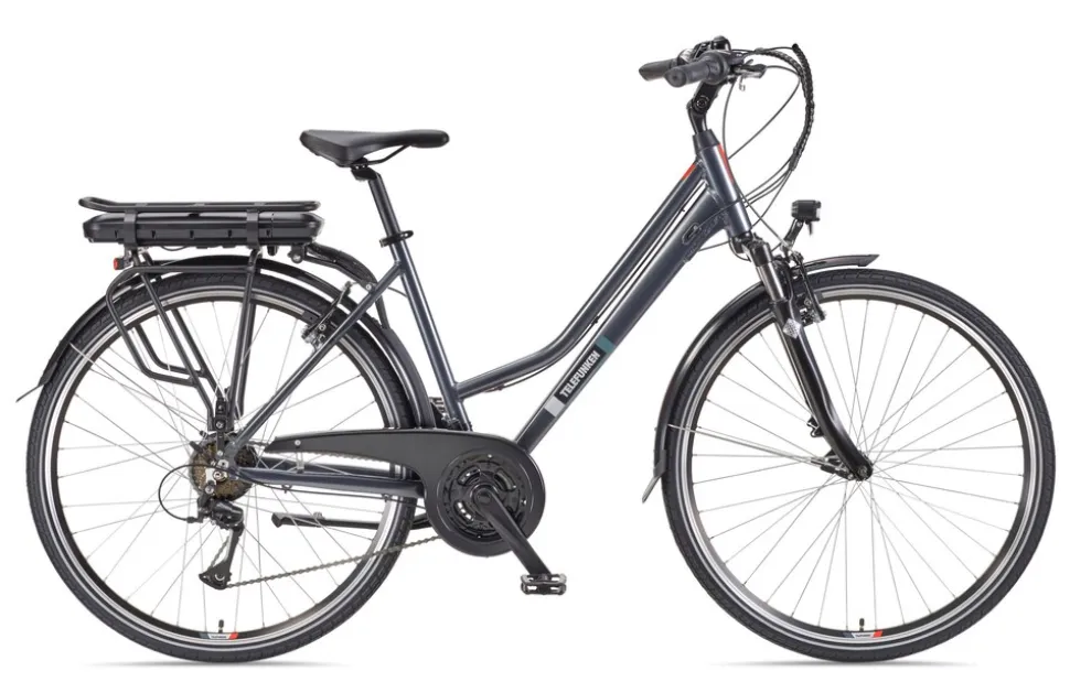Telefunken Trekking E-Bike | Elektrofahrrad 28 Zoll | 21-Gang Kettenschaltung | Heckmotor 250W | 536,5Wh Akku | Pedelec XT485 Damen