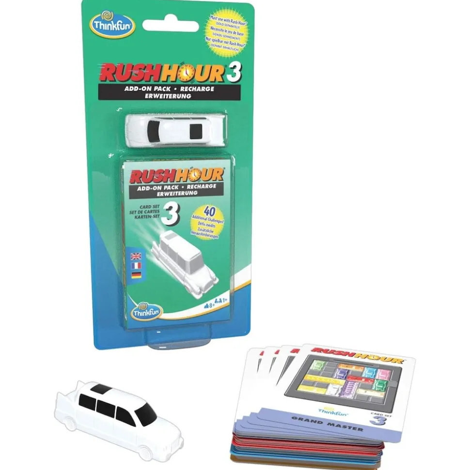 ThinkFun 76452 - Spiele-Erweiterung - Rush Hour 3 Add-on pack Erweiterung 40 neue Aufgaben