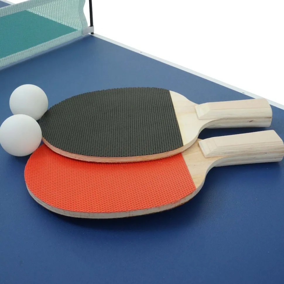 Tischkicker MCW-M33, Tischfußball Billard Hockey 7in1 Multiplayer Spieletisch, MDF 80x123x101cm