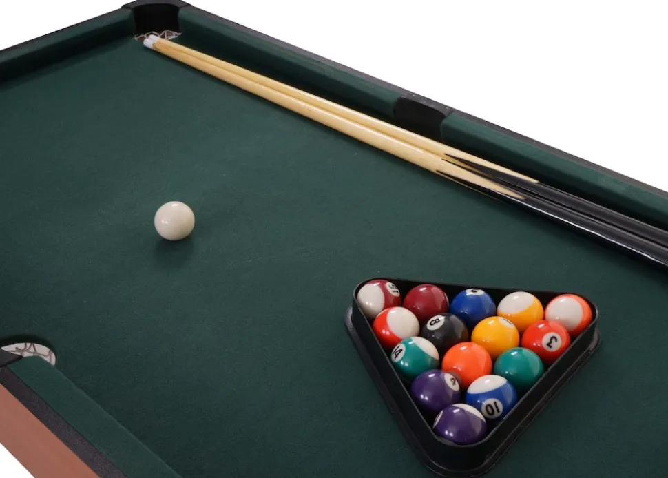 Tischkicker MCW-M33, Tischfußball Billard Hockey 7in1 Multiplayer Spieletisch, MDF 80x123x101cm