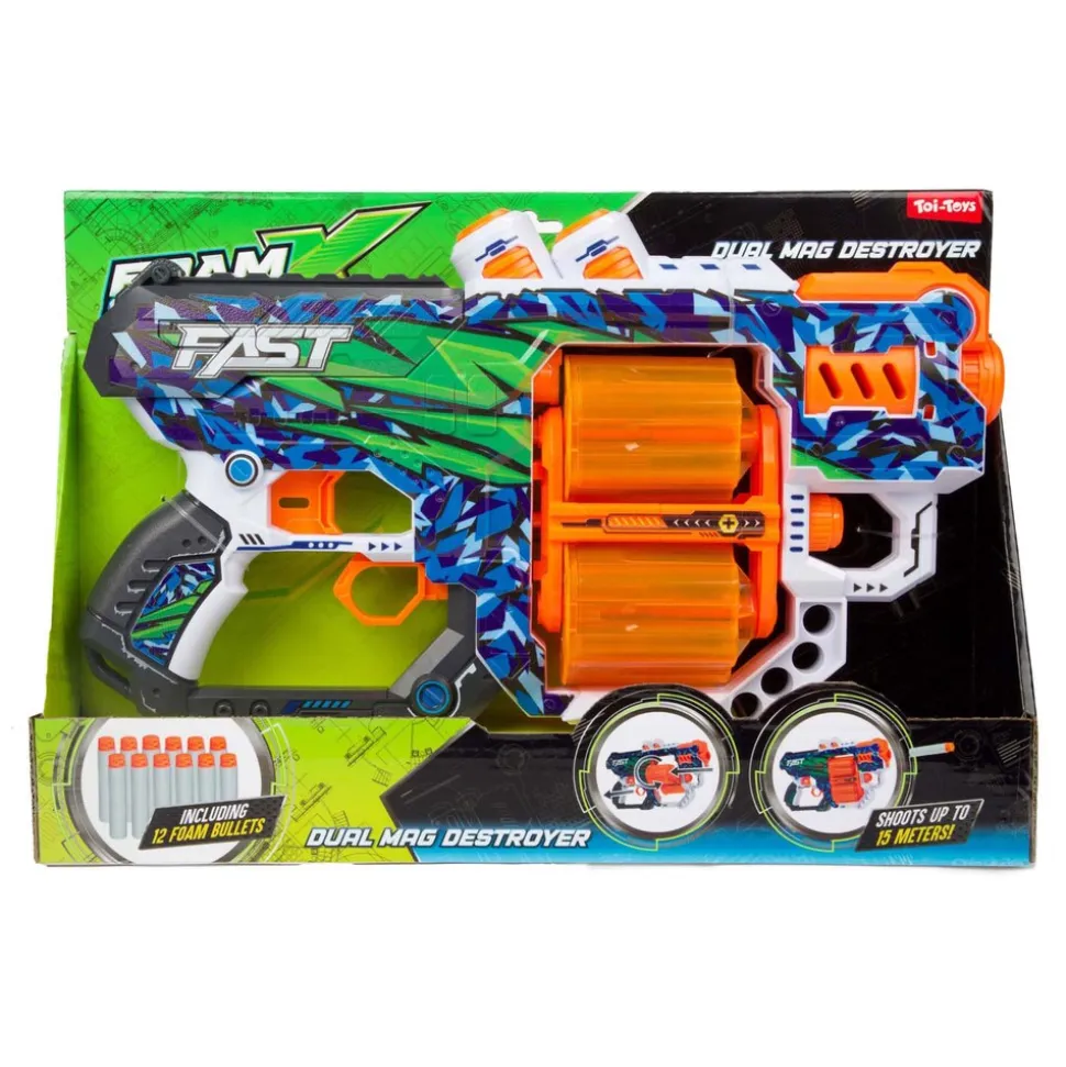 Toi-Toys 32089A Foam Strike Fast L Spielzeugpistole Schaumstoffpfeile ab 8 Jahre Action Kinder