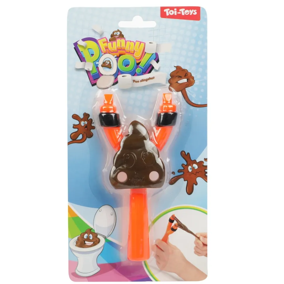 Toi-Toys 35134A - FUNNY POO Schleuder - Lächelnder Poop Kothaufen Katapult