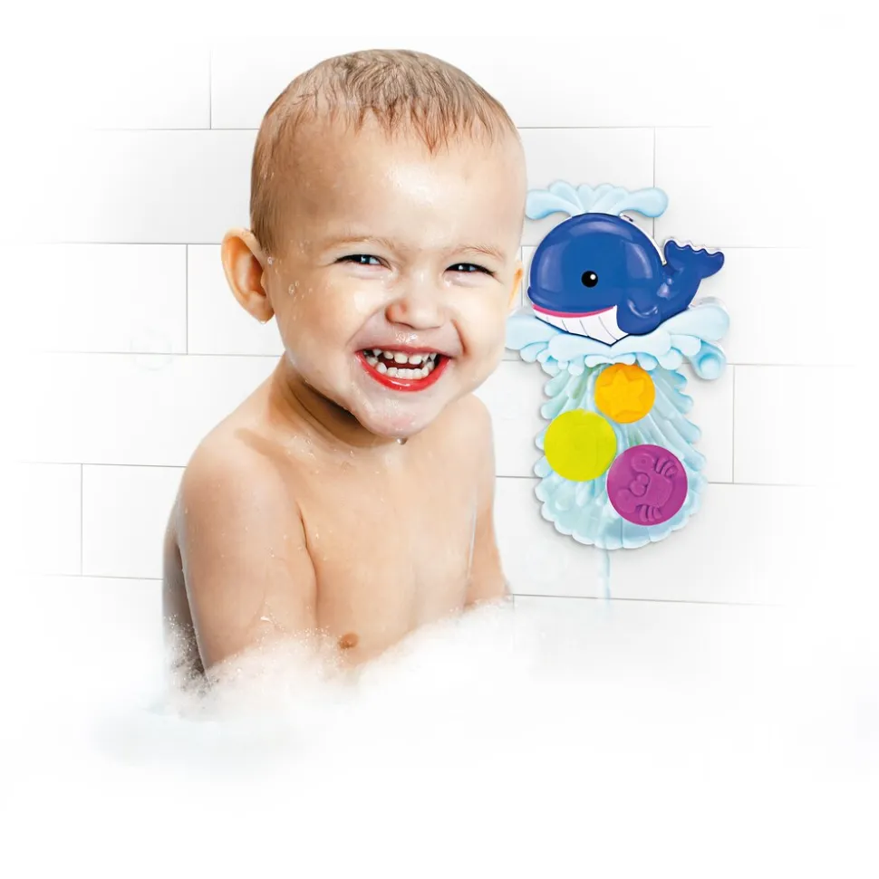 Toi-Toys 71222A - Little Stars - Wassermühle mit Saugnapf für Baby Badewanne Wal Kleinkinderspielzeug