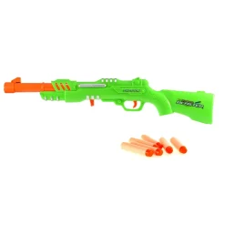 Toi-Toys - FAOMSTRIKEX - Gewehr mit 6 Schaumstoffpfeilen Shotgun Pistole grün