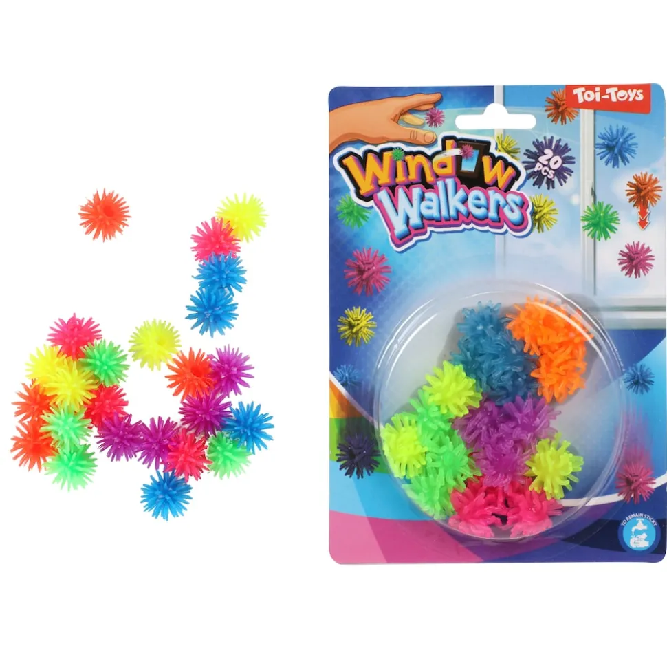Toi-Toys - Fenster Kriecher - Mini Pufferbälle (20 Stück, 2cm) Stressball
