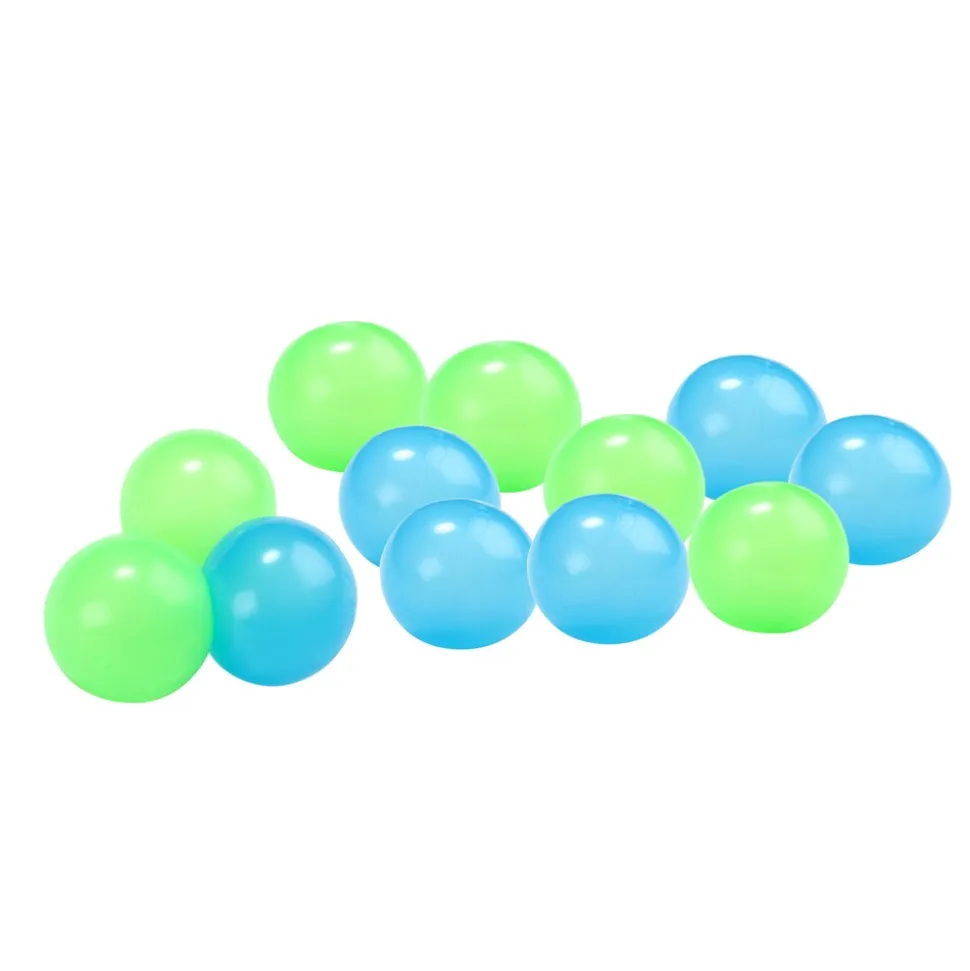 Toi-Toys - Fluoreszierende Bälle - Glow Throw (12 Stück) super sticky leuchtend leuchtende balls dark Dunkelheit