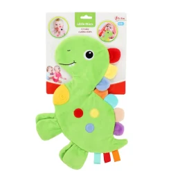 Toi-Toys LITTLE STARS Baby Knistertuch Dino Schmusetuch ab 0 Monaten Kuscheltuch Geschenk Babytuch
