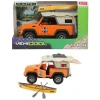 Toi-Toys VEHICOOL 4x4 Geländewagen mit Dachzelt & Kanu, Licht, Sound & Friktionsmotor
