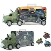 Toi-Toys - WORLD OF DINOSAURS - Dinotruck mit 3 Rückzugautos Dinosaurier Pullback Trucks