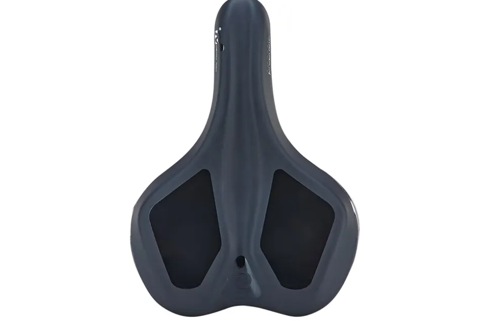 Touren-City-Sattel, mit Memory Foam Technologie, mit Fixierungsskala, Farbe: schwarz