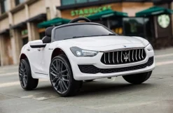 TPFLiving Elektro-Kinderauto Maserati Ghibli weiß