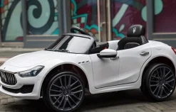 TPFLiving Elektro-Kinderauto Maserati Ghibli weiß