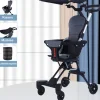 TPFLiving Klappkinderwagen aus Aluminium mit Sitzpolster und Sonnenschutz