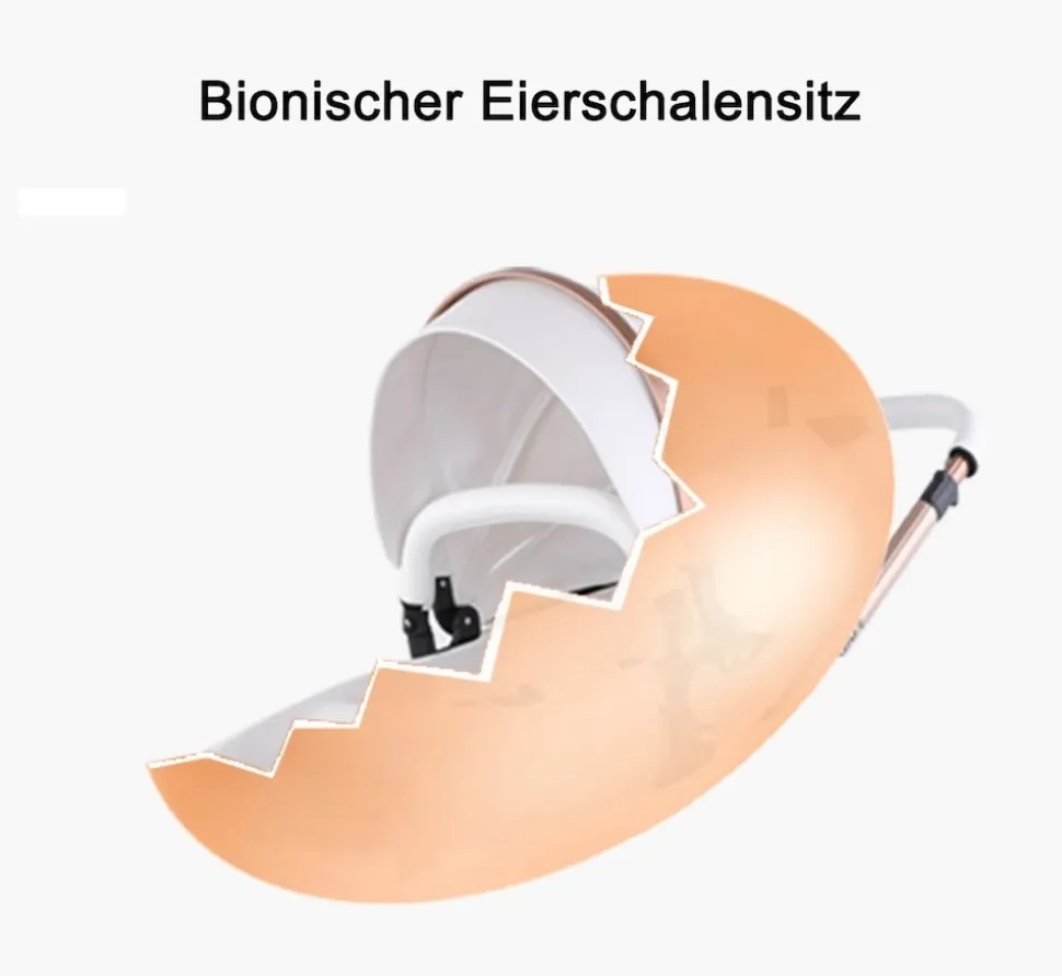 TPFLiving Luxus Kombi-Kinderwagen 3in1 Set - Modell 5 Kunstleder - Rosa