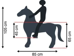 TPFLiving Reittier Pferd Kiara dunkelbraun Größe M