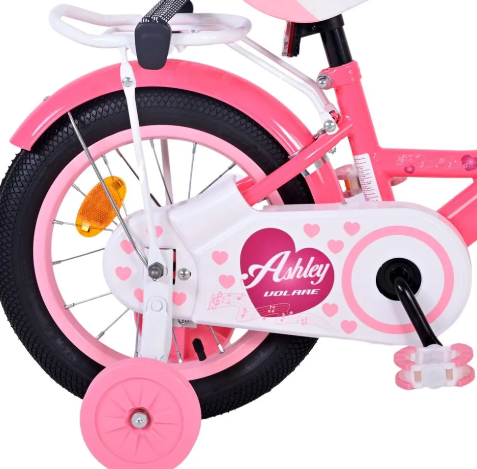 TPFSports Ashley Kinderfahrrad - Mädchen - 14 Zoll - Rücktritt + Handbremse - Weiß