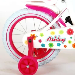 TPFSports Ashley Kinderfahrrad - Mädchen - 14 Zoll - Rücktritt + Handbremse - Weiß