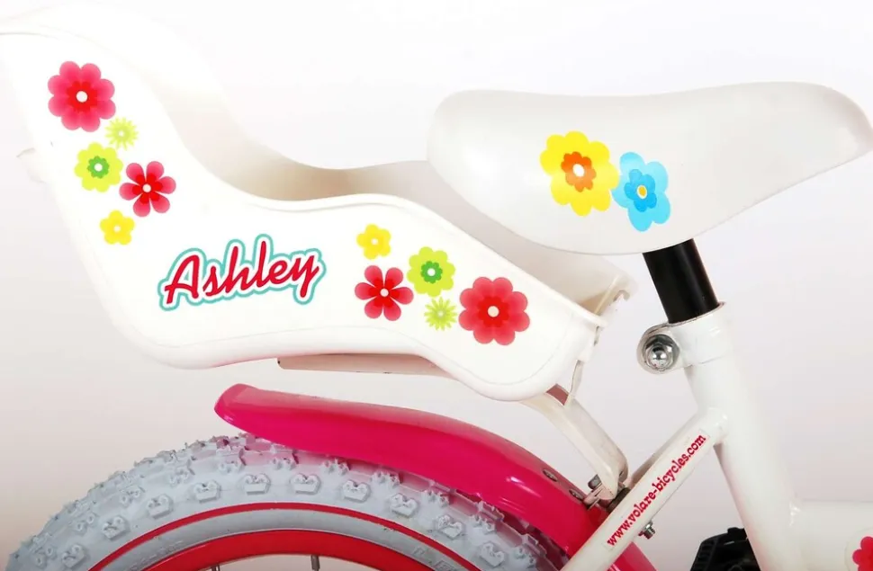 TPFSports Ashley Kinderfahrrad - Mädchen - 14 Zoll - Rücktritt + Handbremse - Weiß