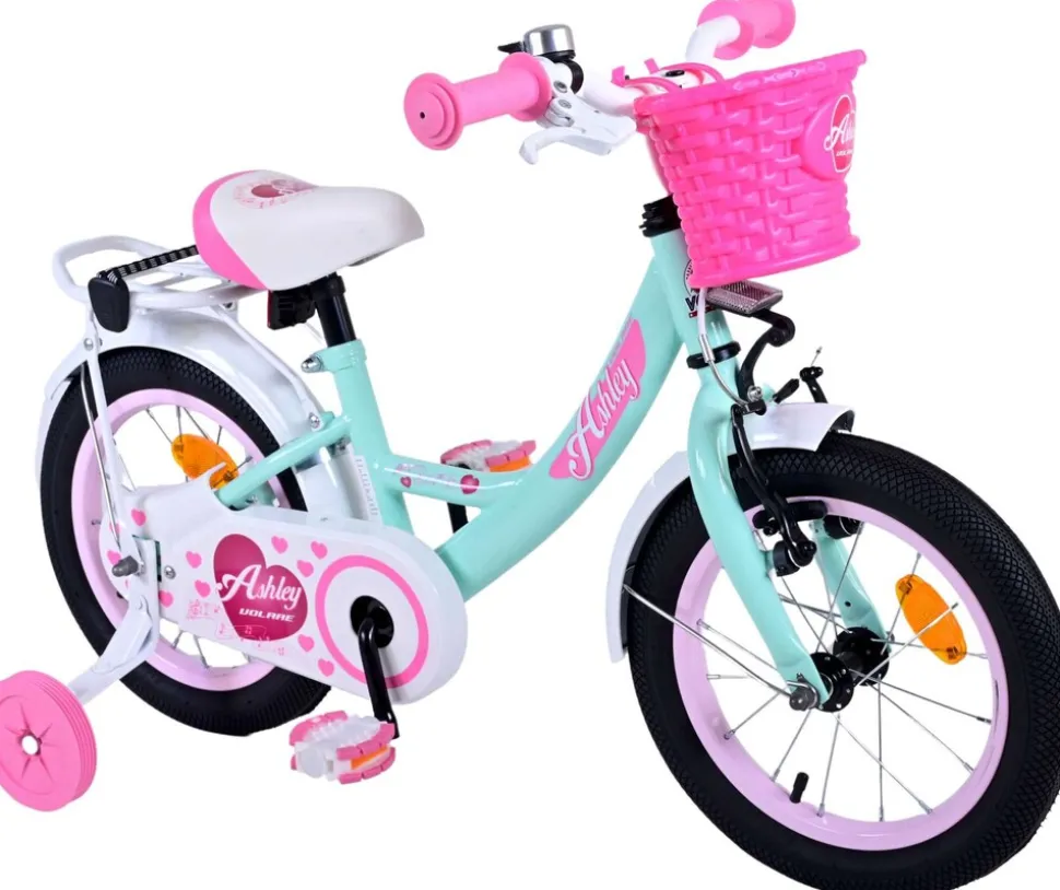 TPFSports Ashley Kinderfahrrad - Mädchen - 14 Zoll - Rücktritt + Handbremse - Weiß