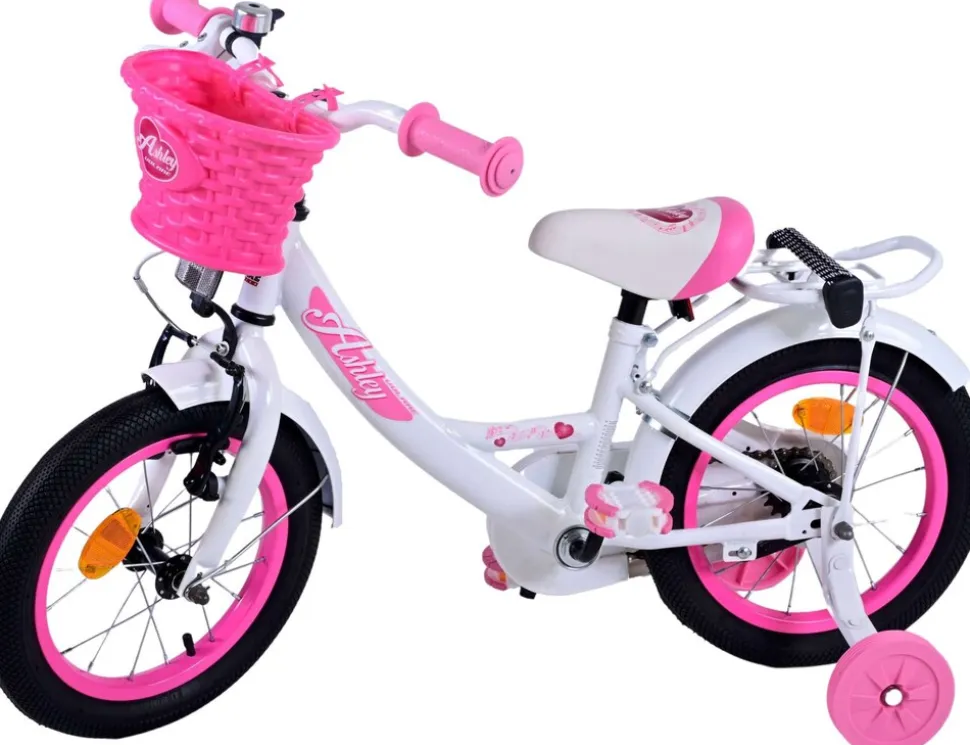 TPFSports Ashley Kinderfahrrad - Mädchen - 14 Zoll - Rücktritt + Handbremse - Weiß