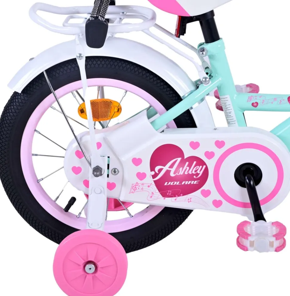 TPFSports Ashley Kinderfahrrad - Mädchen - 14 Zoll - Rücktritt + Handbremse - Weiß