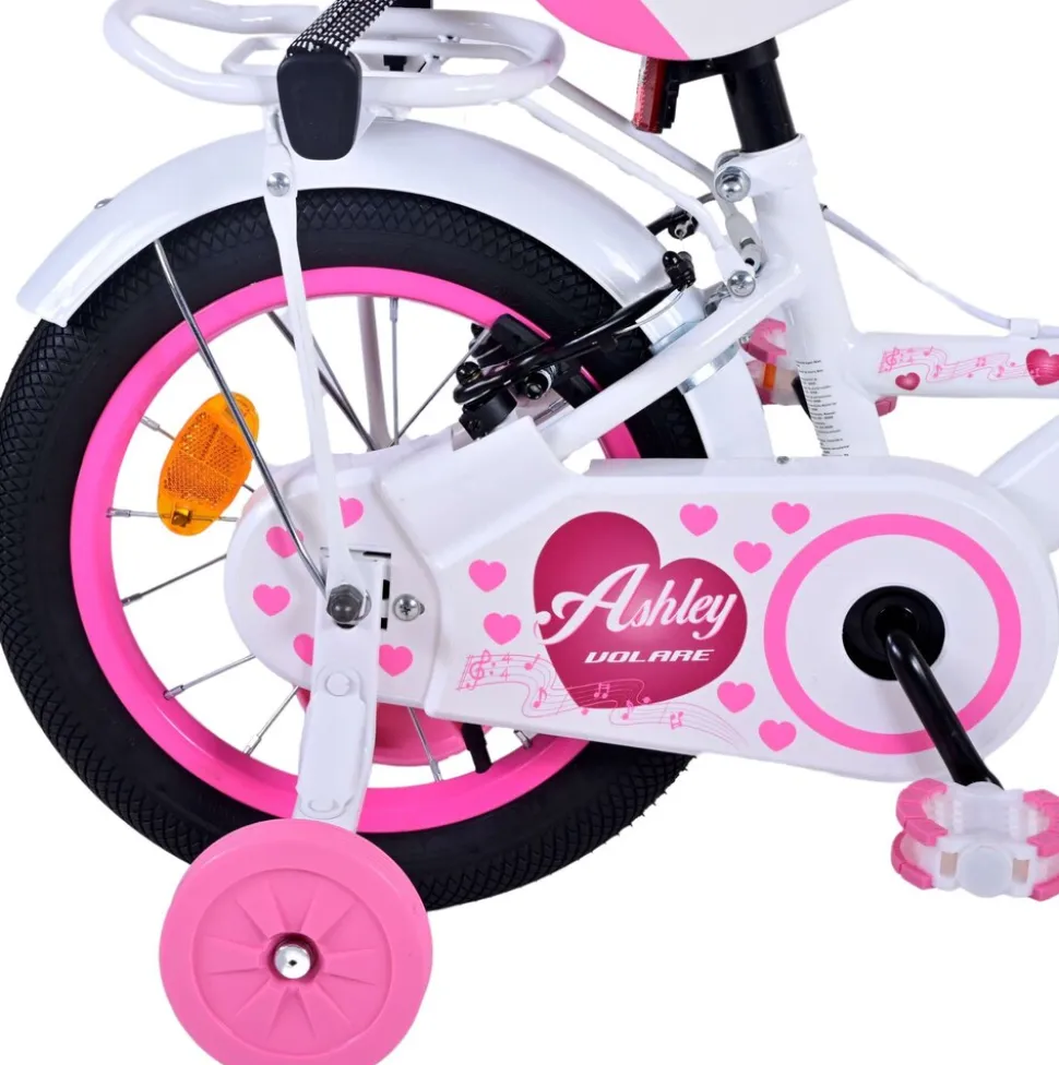 TPFSports Ashley Kinderfahrrad - Mädchen - 14 Zoll - Rücktritt + Handbremse - Weiß