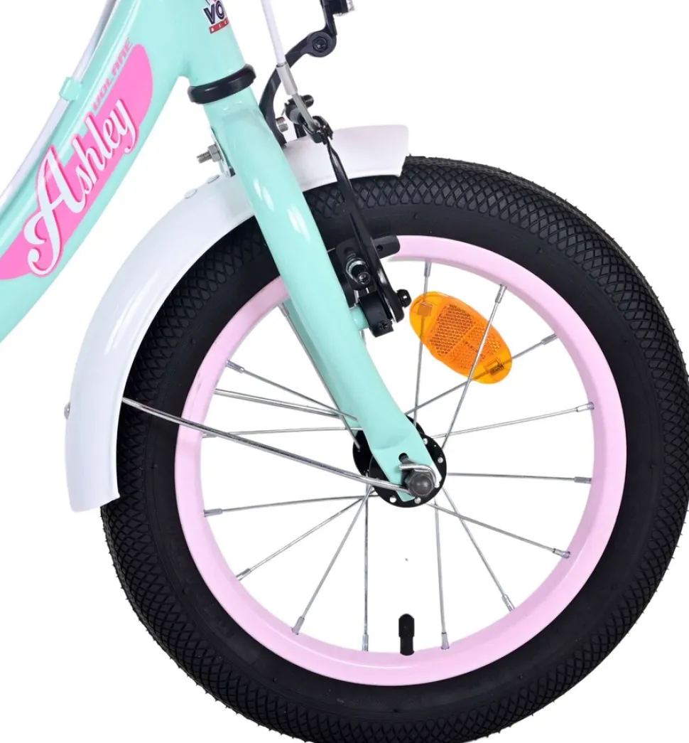 TPFSports Ashley Kinderfahrrad - Mädchen - 14 Zoll - Rücktritt + Handbremse - Weiß